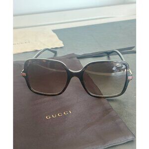 GUCCI Square Tortoise Sunglasses (GG1449S 002)